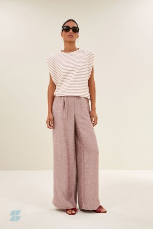 DIEDE HEAVY JERSEY STRIPE TOP SUNSET ROSR STR