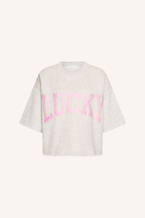 WILLOW LUCKY TOP LIGHT GREY MELE