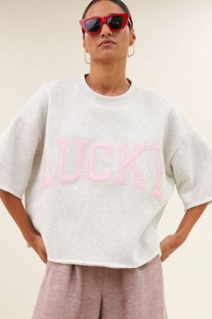 WILLOW LUCKY TOP LIGHT GREY MELE