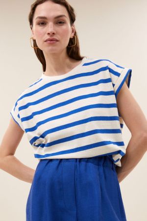 TOBI STRIPE TOP AZUL BLUE STRIP