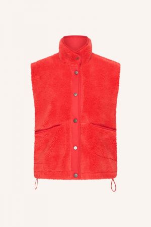 STEVE SLEEVELESS JACKET POPPY RED
