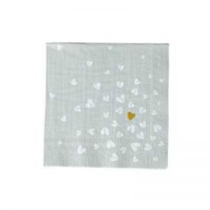 COCKTAIL NAPKIN - GOLDEN HEART 