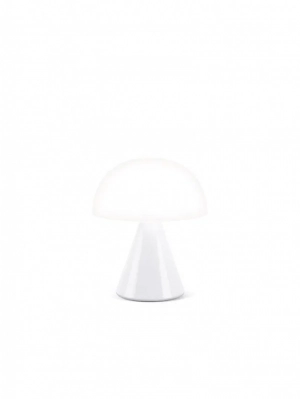 MINA OPLAADBAAR LEDLAMP MEDIUM WHITE GLOSSY