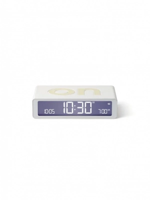 FLIP DIGITAL ALARM CLOCK WHITE