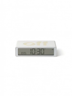 FLIP DIGITAL ALARM CLOCK WHITE
