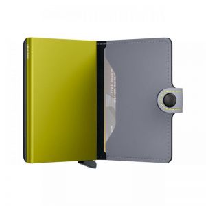 MINIWALLET MATTE GREY & LIME GREY/LIME