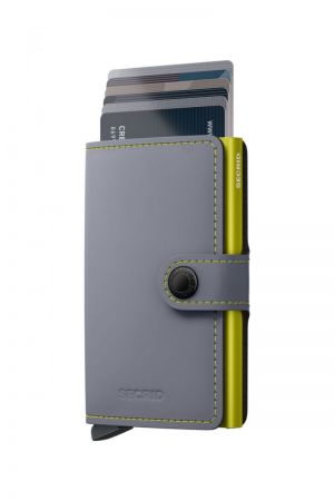 MINIWALLET MATTE GREY & LIME GREY/LIME