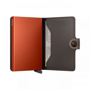 MINIWALLET MATTE TRUFFLE & ORANGE TRUFFLE/ORANGE