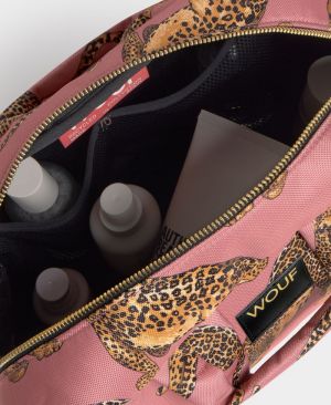BLUSH LEOPARD - LARGE TOILETRY BAG 