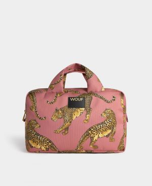 BLUSH LEOPARD - LARGE TOILETRY BAG 