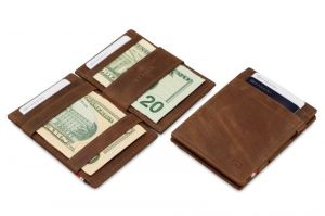 ESSENZIALE MAGIC WALLET BRUSHED BROWN