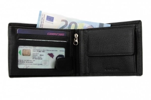 BIFOLD COIN POCKET BLACK