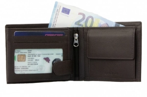 BIFOLD COIN POCKET BROWN