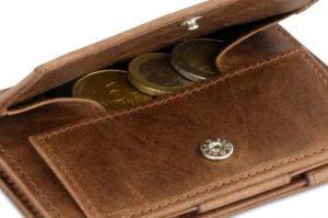ESSENZIALE MAGIC COIN WALLET BRUSHED BROWN
