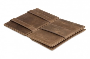 ESSENZIALE MAGIC COIN WALLET BRUSHED BROWN