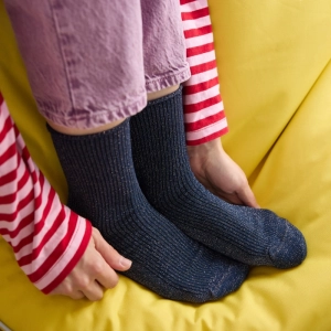 GLITTER LUREX SOCKS ECO FRIENDLY LYOCELL BLUE