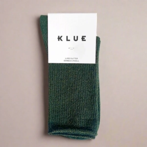 GLITTER LUREX SOCKS ECO FRIENDLY LYOCELL GREEN
