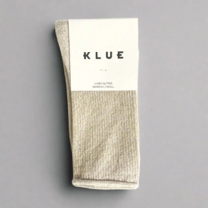 GLITTER LUREX SOCKS ECO FRIENDLY LYOCELL BEIGE