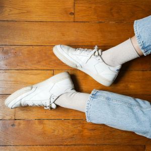GLITTER LUREX SOCKS ECO FRIENDLY LYOCELL BEIGE