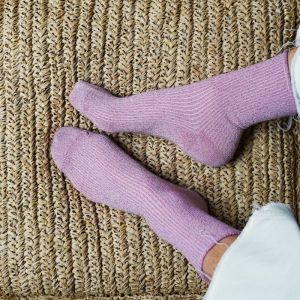 GLITTER LUREX SOCKS ECO FRIENDLY LYOCELL PINK