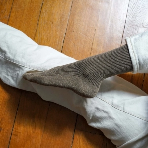 GLITTER LUREX SOCKS ECO FRIENDLY LYOCELL CARAMEL
