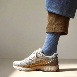 GLITTER LUREX SOCKS ECO FRIENDLY LYOCELL MINERAL BLUE