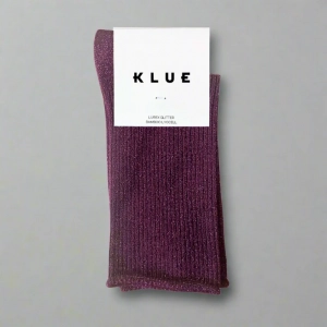 GLITTER LUREX SOCKS ECO FRIENDLY LYOCELL BURGUNDY WINE
