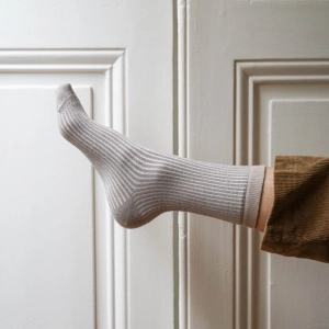 GLITTER LUREX SOCKS ECO FRIENDLY LYOCELL STRIPES MOONLIG