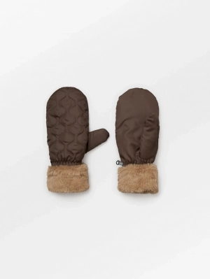MAKARA PUFF MITTENS  ROAST BROWN