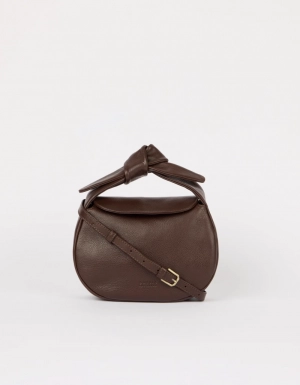 COCO CROISSANT - CHOCOLATE SOFT GRAIN LEATHER CHOCOLATE