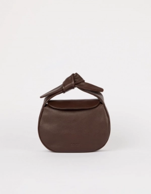 COCO CROISSANT - CHOCOLATE SOFT GRAIN LEATHER CHOCOLATE