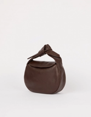 COCO CROISSANT - CHOCOLATE SOFT GRAIN LEATHER CHOCOLATE