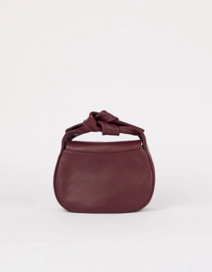COCO CROISSANT - DARK CHERRY SOFT GRAIN LEATHER DARK CHERRY