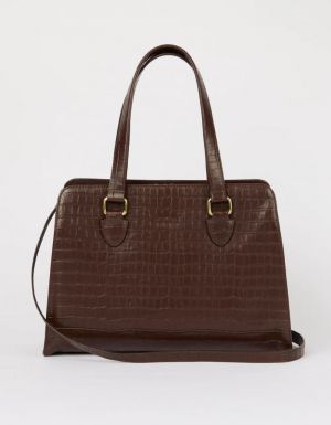 BLAIR - CHOCOLATE CROCO PRINT LEATHER CHOCOLATE