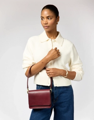 AUDREY MINI - DARK CHERRY CLASSIC LEATHER DARK CHERRY