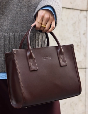 JACKIE MIDI + LEATHER STRAP - CHOCOLATE CLASSIC LEATHER CHOCOLATE