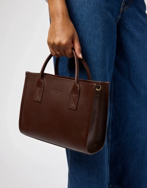 JACKIE MIDI + LEATHER STRAP - CHOCOLATE CLASSIC LEATHER CHOCOLATE