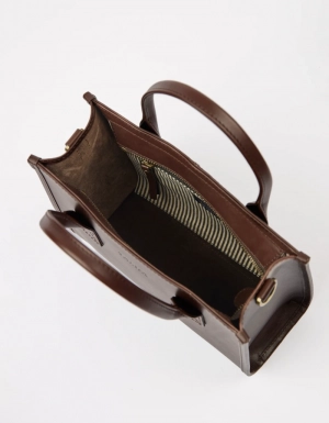 JACKIE MIDI + LEATHER STRAP - CHOCOLATE CLASSIC LEATHER CHOCOLATE