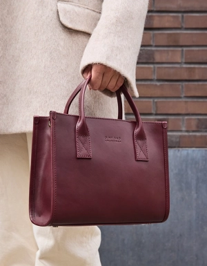 JACKIE MIDI + LEATHER STRAP - DARK CHERRY CLASSIC LEATHER DARK CHERRY