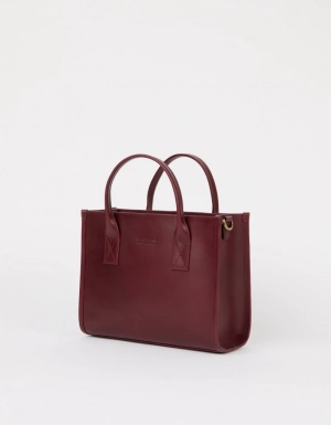 JACKIE MIDI + LEATHER STRAP - DARK CHERRY CLASSIC LEATHER DARK CHERRY