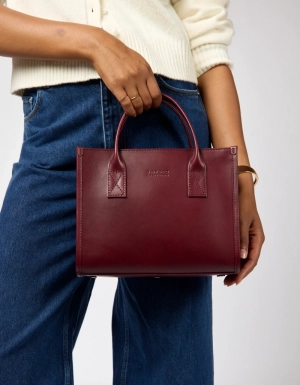 JACKIE MIDI + LEATHER STRAP - DARK CHERRY CLASSIC LEATHER DARK CHERRY