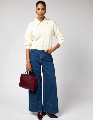 JACKIE MIDI + LEATHER STRAP - DARK CHERRY CLASSIC LEATHER DARK CHERRY