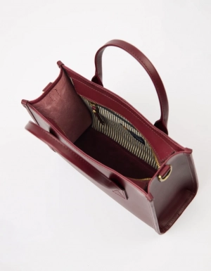JACKIE MIDI + LEATHER STRAP - DARK CHERRY CLASSIC LEATHER DARK CHERRY