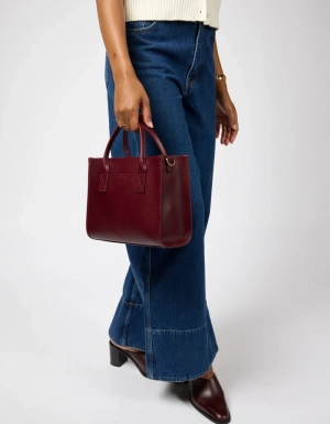 JACKIE MIDI + LEATHER STRAP - DARK CHERRY CLASSIC LEATHER DARK CHERRY