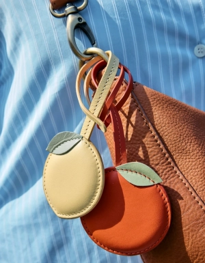 LEMON BAG CHARM - BUTTER YELLOW CLASSIC LEATHER BUTTER YELLOW