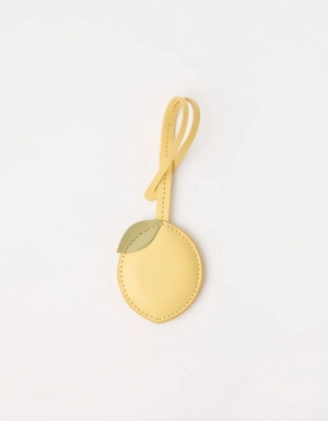 LEMON BAG CHARM - BUTTER YELLOW CLASSIC LEATHER BUTTER YELLOW