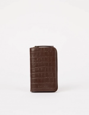 JETT WALLET - CHOCOLAT CROCO PRINT LEATHER CHOCOLATE