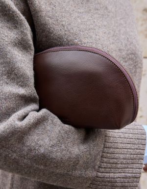 MAKE UP CASE MEDIUM - CHOCOLATE SOFT GRAIN CHOCOLATE