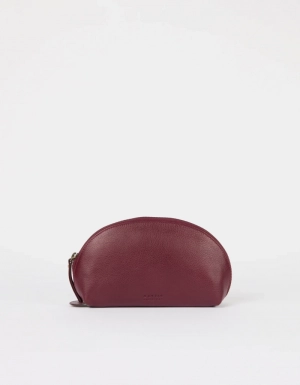 MAKE UP CASE MEDIUM - DARK CHERRY SOFT GRAIN DARK CHERRY