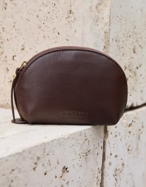 MAKE UP CASE SMALL - CHOCOLATE SOFT GRAIN CHOCOLATE